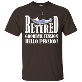 RETIRED GOODBYE TENSION HELLO PENSION T-SHIRT_Black