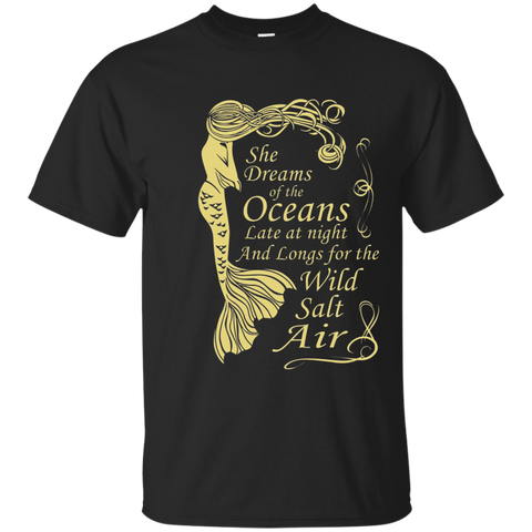 Mermaid Maiden - She Dreams of the Oceans - Trending Now Tee_Navy