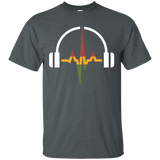 Rasta Headphones And Music Wave T-shirt_Black