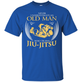 Old Man Trains Jiu Jitsu Jiu Jitsu T Shirt_black=