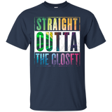 Straight Outta The Closet - Gay Pride LGBT T-Shirt_Black