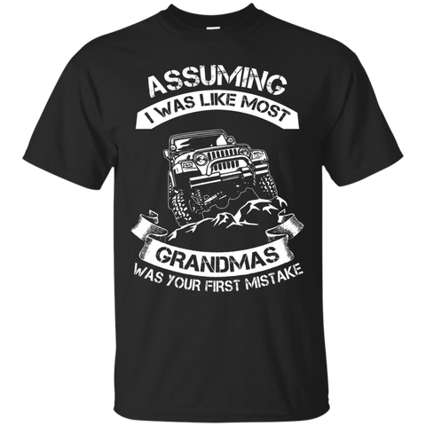 Womens Assuming Jeep Grandma T-shirt_Black