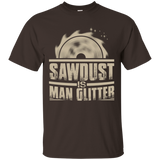 Sawdust is man glitter shirt_Black