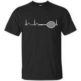 Racquet Heartbeat Funny Tennis Player Gift T-Shirt_Black