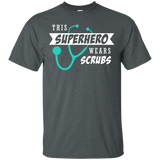 This Superhero Wears Scrubs Shirt Doctor Nurses Week Gift_Black