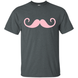 Curly Pink Mustache T-shirt_black=