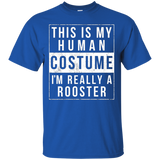Rooster Halloween Costume Shirt Funny Easy for Kids Adults_Black