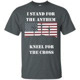 I Stand For The Anthem Kneel For The Cross Shirt_black