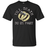 Halloween Wedding Shirt Skull Rings Till Death Groom Bride_black