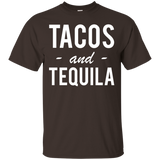 Tacos and Tequila T-shirt, Funny Love tacos Shirt for Women_Black