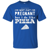 Womens I'm Not Fat I'm Pregnant, But I Do Like Pizza T-shirt_Black