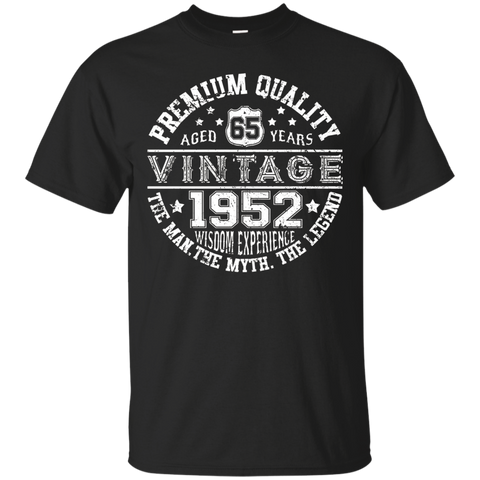 Vintage Legends Born In 1952 Gift For 65 Years Old_Black