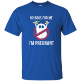 No Boos For Me I'm Pregnant T-Shirt Halloween Maternity_Black