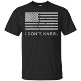 I Don't Kneel - Stand For National Anthem Men Women T Shirt_black