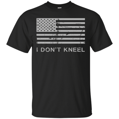 I Don't Kneel - Stand For National Anthem Men Women T Shirt_black