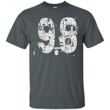 #98 Distressed Grungy Numbered T-shirt Printed Front & Back_black