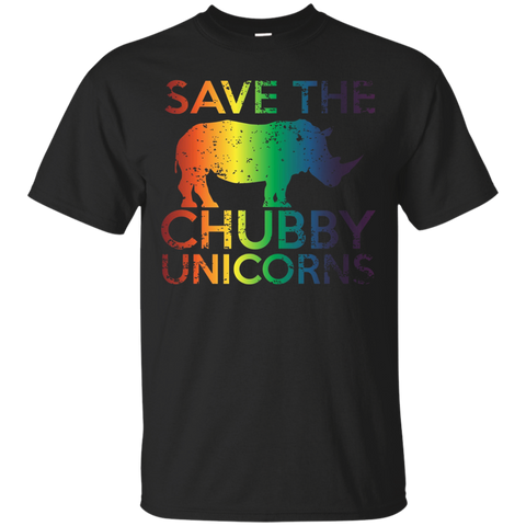 Save The Chubby Unicorn Shirt Help Colorful Rhino Tshirt_Black