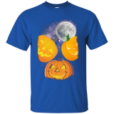 Three Moon Jack O Pumpkin Heads Halloween Costume T-Shirt_Black