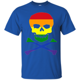 Rainbow Pride Flag Skull & Cross Bones t-shirt_Black