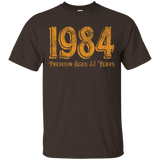 RETRO 33rd Birthday T Shirt for Men and Women Born in 1984_Black