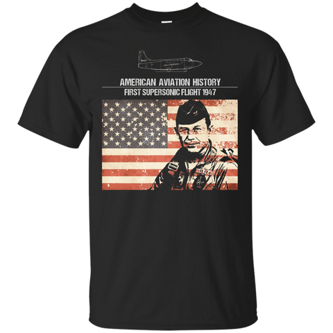 Bell X-1 Supersonic Aircraft Sound Barrier Patriotic Shirt_black=