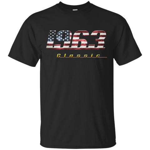 1963 Classic Shirt Vintage Retro Style With Us Flag_black