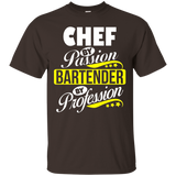 Chef By Passion Bartender By Profession T Shirt_black