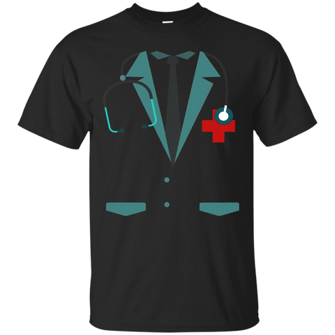 Funny Halloween Doctor Nurse Costume Men Women Youth T Shirt_black=