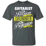 Guitarist By Passion Drummer By Profession T Shirt_black