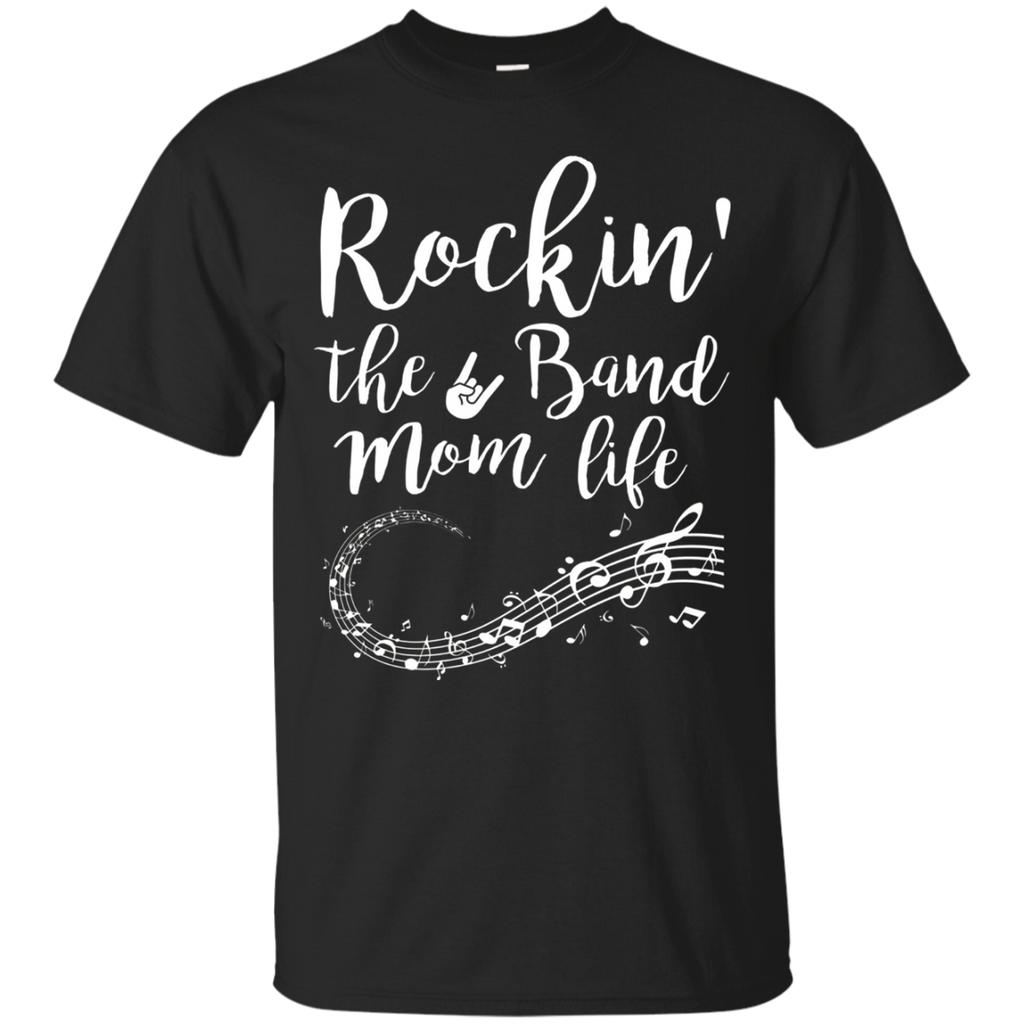 ROCKIN' THE BAND MOM LIFE T-Shirt Rocking_Black