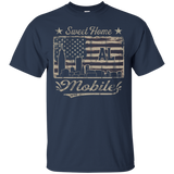 Awesome Mobile Alabama Distressed American Flag T-shirt_black=