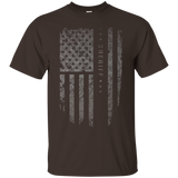 Sheriff Thin Blue Line American Flag Shirt_Black