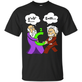 Pythagoras fights Einstein t-shirt_Black