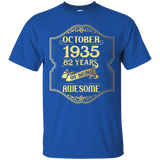 82th Birthday Gifts October 1935 82 Years Old Bday T-shirt_black=