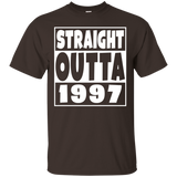 Straight Outta 1997 Funny 20th Birthday Party T-Shirt_Black