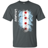 Chicago City Flag Shirt Distressed Windy City Illinois Shirt_black