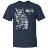 Owl Grammar T-Shirt Whom English Teacher Editor Cool Gift_Black