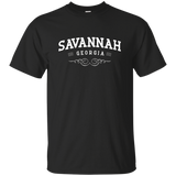 Savannah Georgia State City T-Shirt_Black