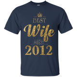 Womens Best Wife Since 2012 - T-Shirt 5 year Anniversary_Black