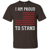 I Am Proud To Stand I Don't Kneel Distressed T-shirt_black