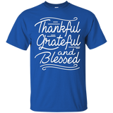 Thankful Grateful and Blessed T-Shirt Thanksgiving Day Tees_Black