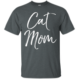 Cat Mom Shirt Fun Cute Mother Feline Tee_black