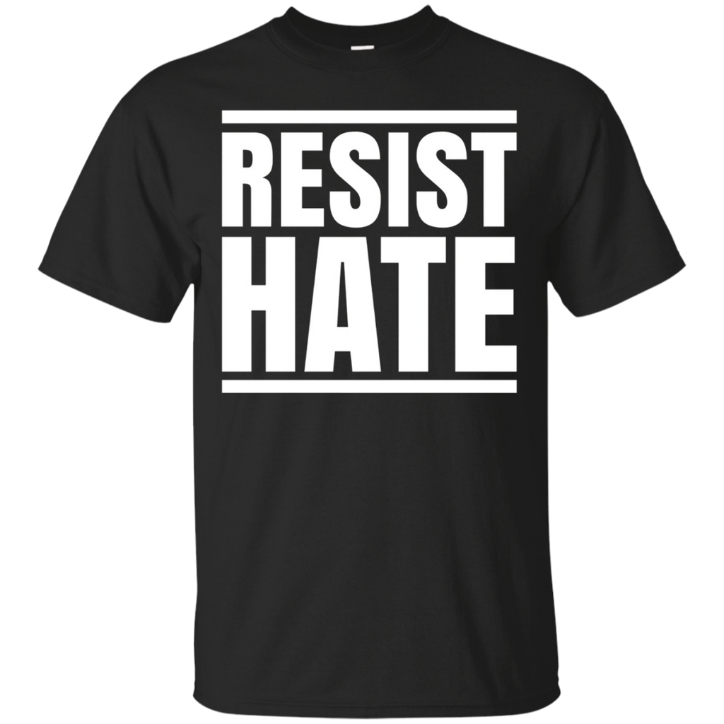 Resist Hate Political Protest Anti Racism Equality T-Shirt_Black