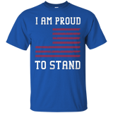 I Am Proud To Stand I Don't Kneel Distressed T-shirt_black