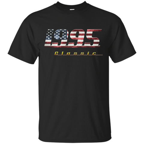 1995 Classic Shirt Vintage Retro Style With Us Flag_black