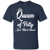 Queen of Petty & Much Shade Funny T-Shirts_Black