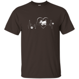Scottish Terrier t-shirt, I love Scottish Terrier heart beat_Black