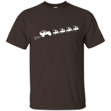 Santa Sleigh Funny Jeep Driver Christmas T-Shirt_Black