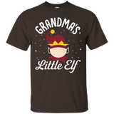 Grandma's Little Elf Christmas T-shirt_black=