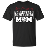 Womens My Favorite Volleyball Player Calls Me Mom Tshirt_Black